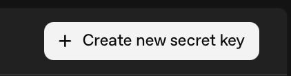 Create new secret key button
